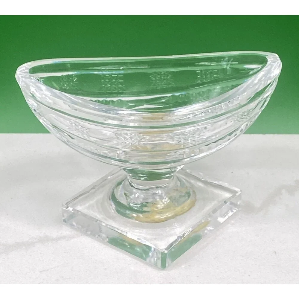 Vintage Waterford Crystal Araglin Salt Dip Cellars Boat Shaped